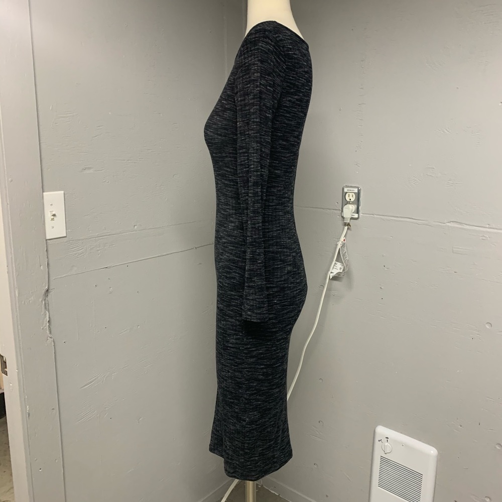Bershka Long Sleeve Ribbed Dress Medium - Picture 3 of 7